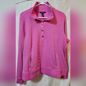 Lauren Ralph Lauren knit sweater quarter button women size xLarge (gb3)